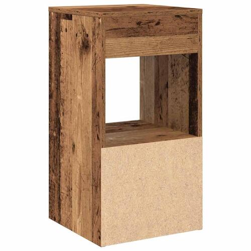 Sengebord med skuffe 35x34x66,5 cm antikt træ