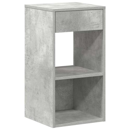 Sengebord med skuffe 35x34x66,5 cm betongrå