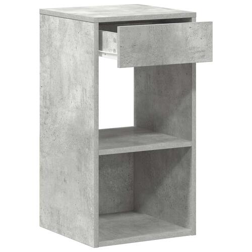 Sengebord med skuffe 35x34x66,5 cm betongrå