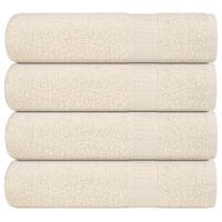 Håndklæder 4 stk. 70x140 cm 360 g/m2 100 % bomuld cremefarvet
