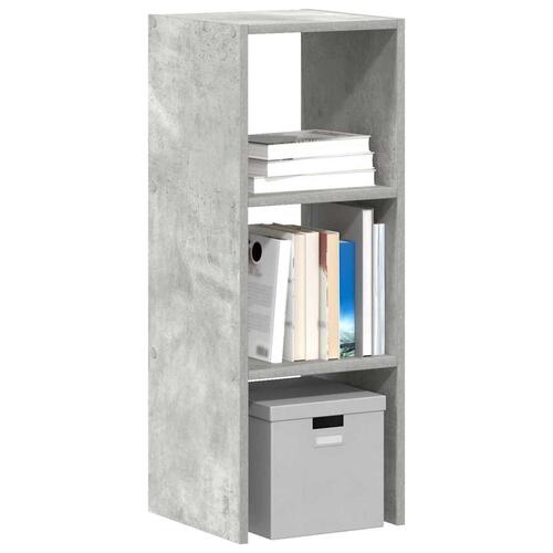 Bogreol stabelbar 30x30x80 cm konstrueret træ betongrå