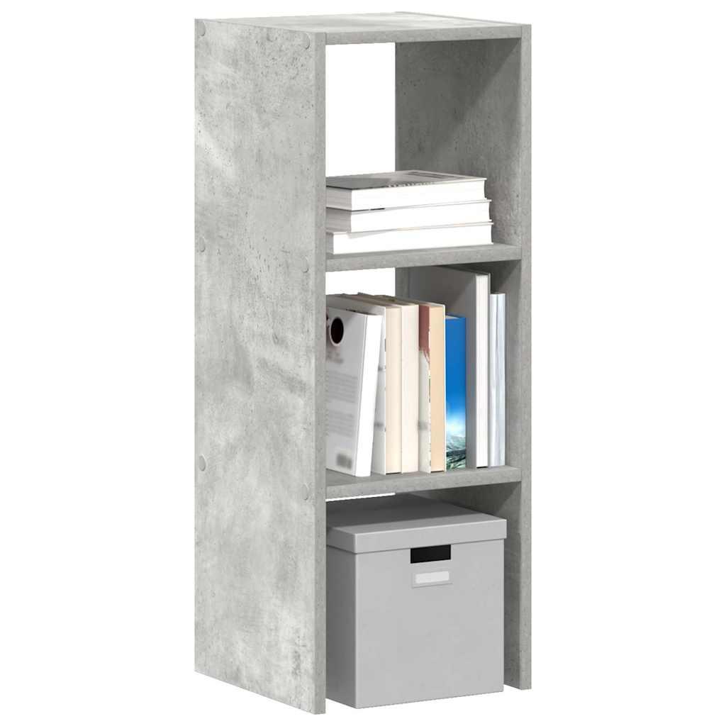 Bogreol stabelbar 30x30x80 cm konstrueret træ betongrå