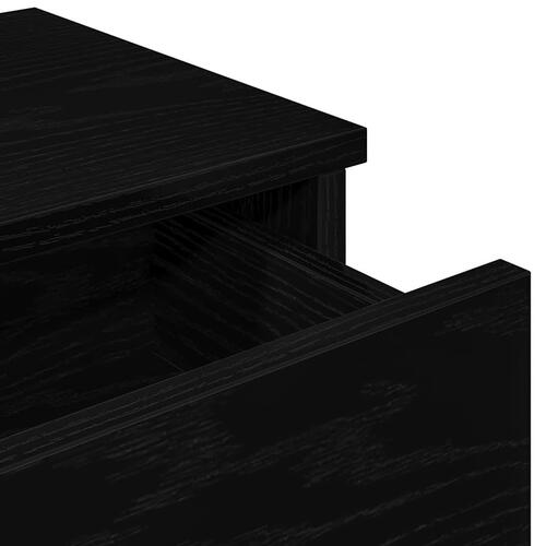 Væghylde med skuffer 100x37,5x19 cm konstrueret træ sort