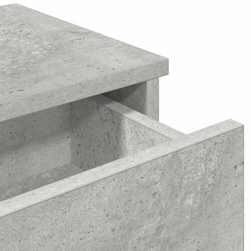 Væghylde med skuffer 100x37,5x19 cm konstrueret træ betongrå