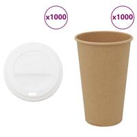 Kaffekopper af papir med låg 1000 stk. 16oz 400ml