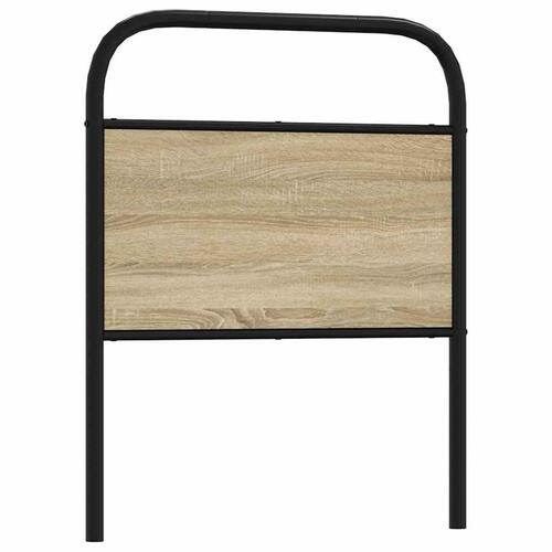 Sengegavl 80 cm stål og konstrueret træ sonoma-eg