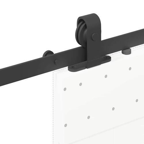 Skinnesæt til skydedør 213 cm stål sort