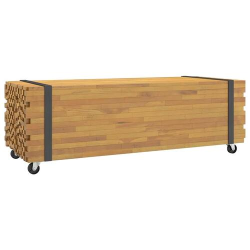 Sofabord 110x45x35 cm massivt teaktræ