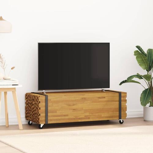 Sofabord 110x45x35 cm massivt teaktræ