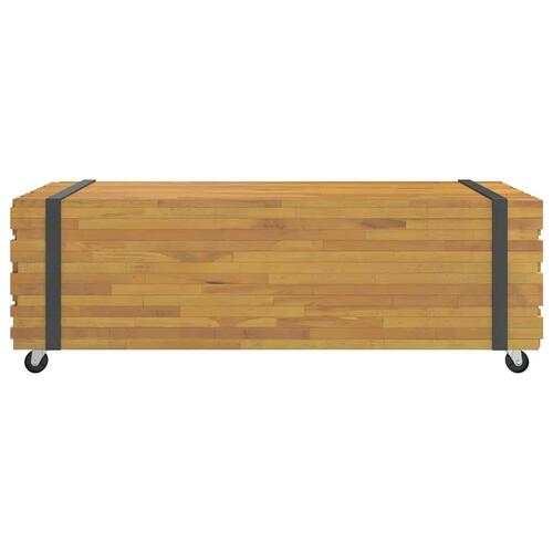 Sofabord 110x45x35 cm massivt teaktræ