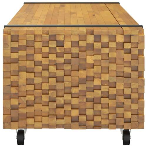 Sofabord 110x45x35 cm massivt teaktræ