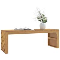 Sofabord 110x35x38 cm massivt teaktræ