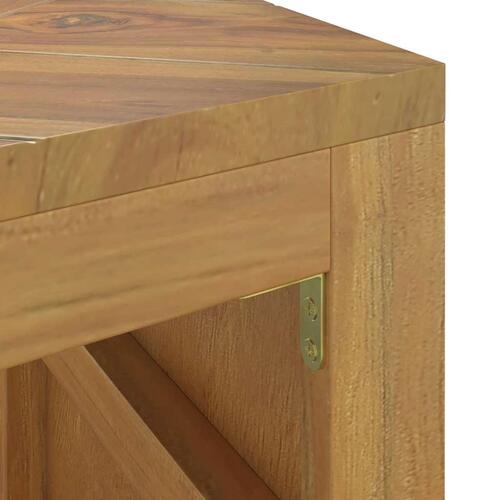 Sofabord 110x35x38 cm massivt teaktræ
