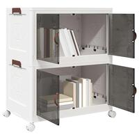 Stabelbar opbevaringskasse med hjul 2-etagers 75 L 64x40x76 cm