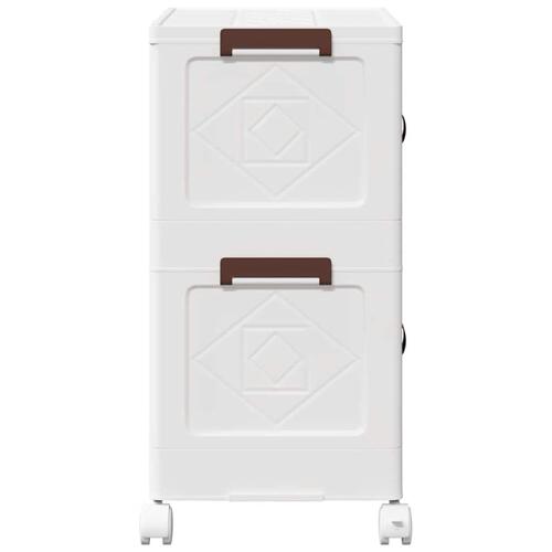 Stabelbar opbevaringskasse med hjul 2-etagers 75 L 64x40x76 cm