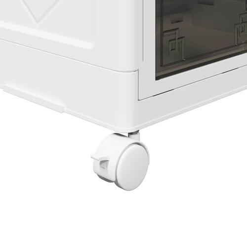 Stabelbar opbevaringskasse med hjul 2-etagers 75 L 64x40x76 cm