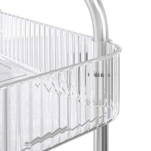 Opbevaringsvogn i 2 niveauer transparent 37x28x43,5 cm akryl