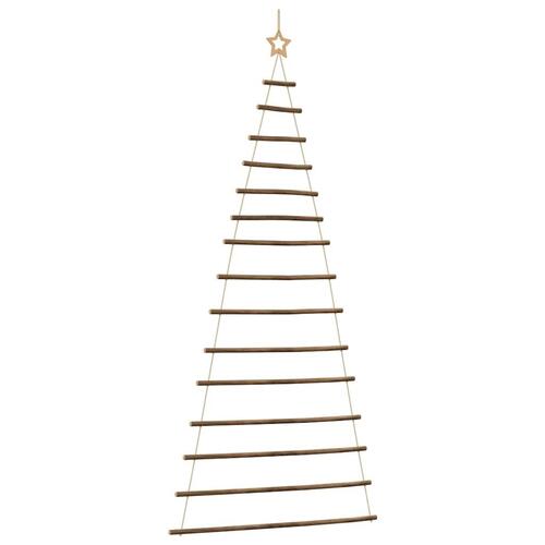 Hængende juletræ med topstjerne 100x210 cm naturgren