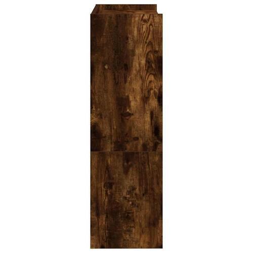 Skoreol 60x25x81 cm konstrueret træ røget egetræsfarve