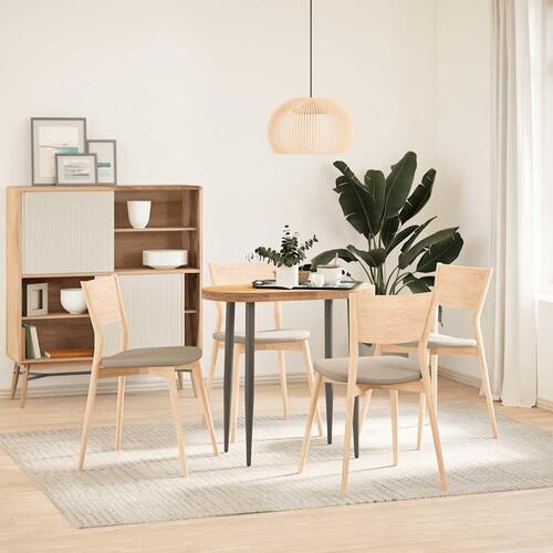 Bordplade 80x40x4 cm massivt egetræ oval