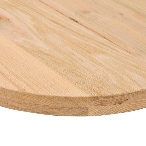 Bordplade 80x40x4 cm massivt egetræ oval