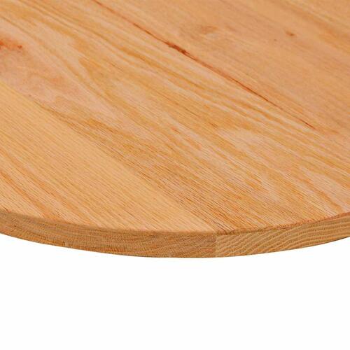 Bordplade 120x60x2 cm massivt egetræ oval lysebrun