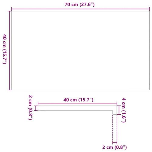 Vindueskarme 2 stk lysebrun 70x40x2 cm massivt egetræ