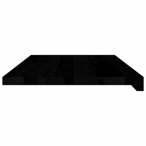Vindueskarme 2 stk mørkebrun 70x40x2 cm massivt egetræ