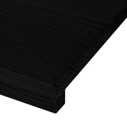 Vindueskarme 2 stk mørkebrun 70x40x2 cm massivt egetræ