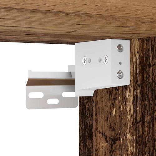 Væghængte sengeborde 2 stk. 45x26x28,5 cm antikt trælook