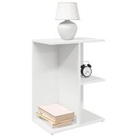 Sengeborde 2 stk. 46,5x29x61 cm konstrueret træ hvid