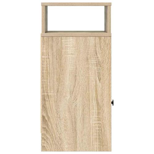 Sengebord med skuffe 25x31x66 cm sonoma-eg