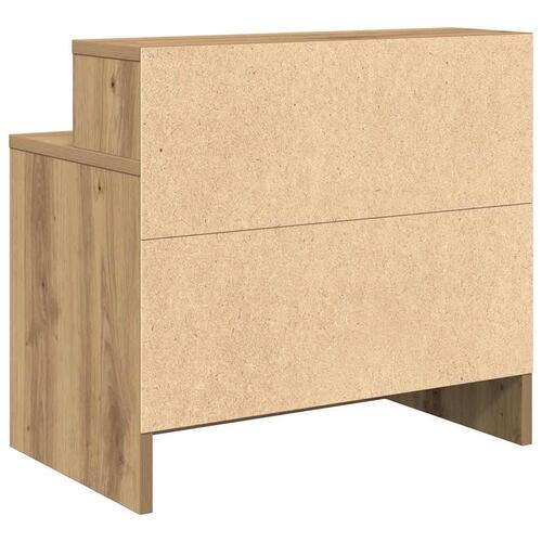 Sengeborde med skuffe 2 stk. 51x31x47 cm egetræsfarve