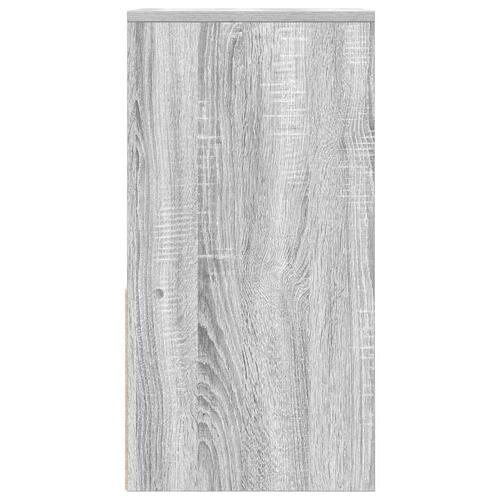 Sengebord med skuffe 35x34x66,5 cm grå sonoma-eg
