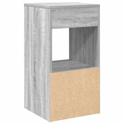 Sengebord med skuffe 35x34x66,5 cm grå sonoma-eg