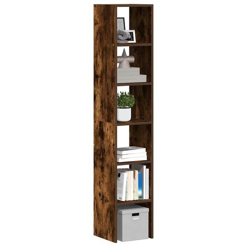 Bogreoler stabelbare 2 stk. 30x30x80 cm røget egetræsfinish