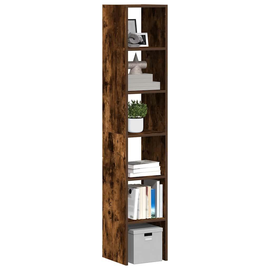 Bogreoler stabelbare 2 stk. 30x30x80 cm røget egetræsfinish