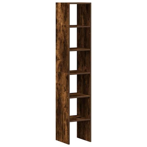 Bogreoler stabelbare 2 stk. 30x30x80 cm røget egetræsfinish
