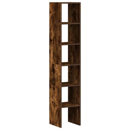 Bogreoler stabelbare 2 stk. 30x30x80 cm røget egetræsfinish