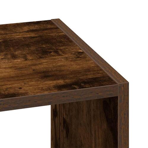 Bogreoler stabelbare 2 stk. 30x30x80 cm røget egetræsfinish