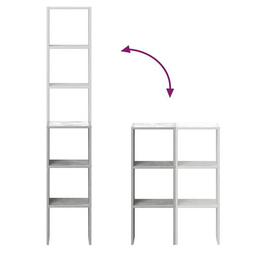 Bogreoler stabelbare 2 stk. 30x30x80cm konstrueret træ betongrå