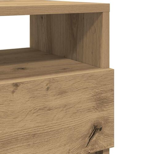 Sengebord med 2 skuffer 40x33x60 cm kunsteg