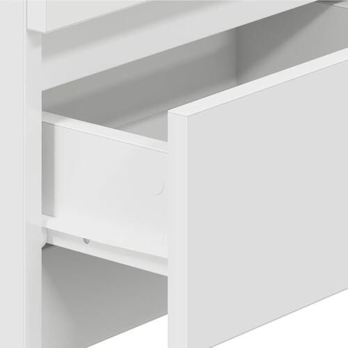 Sengebord med 2 skuffer 40x33x60 cm hvid
