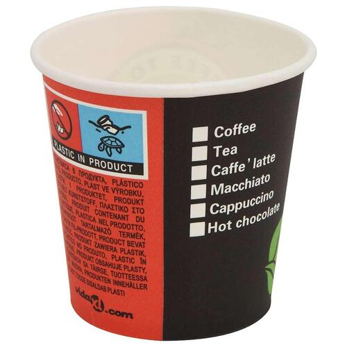 Kaffekopper af papir med låg 1000 stk. 4oz 120ml