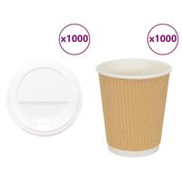 Kaffekopper af papir med låg 1000 stk. 8oz 200ml