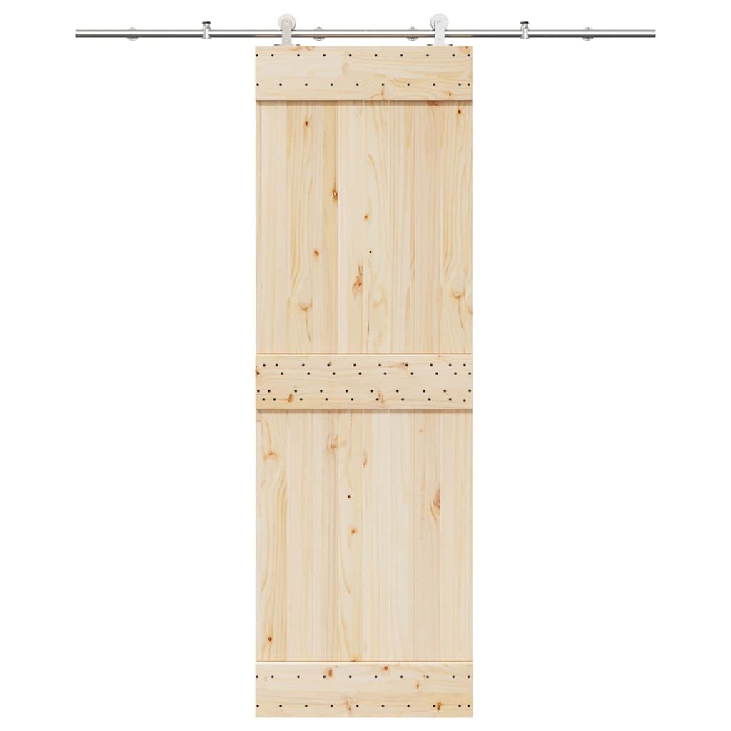 Hardwarekit til skydedør 200 cm rustfrit stål sølvfarvet