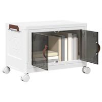 Stabelbar opbevaringskasse med hjul 28 L 48,5x29,5x33 cm