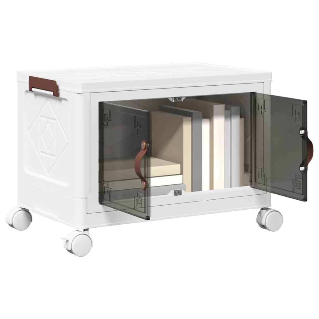 Stabelbar opbevaringskasse med hjul 28 L 48,5x29,5x33 cm