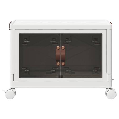 Stabelbar opbevaringskasse med hjul 28 L 48,5x29,5x33 cm