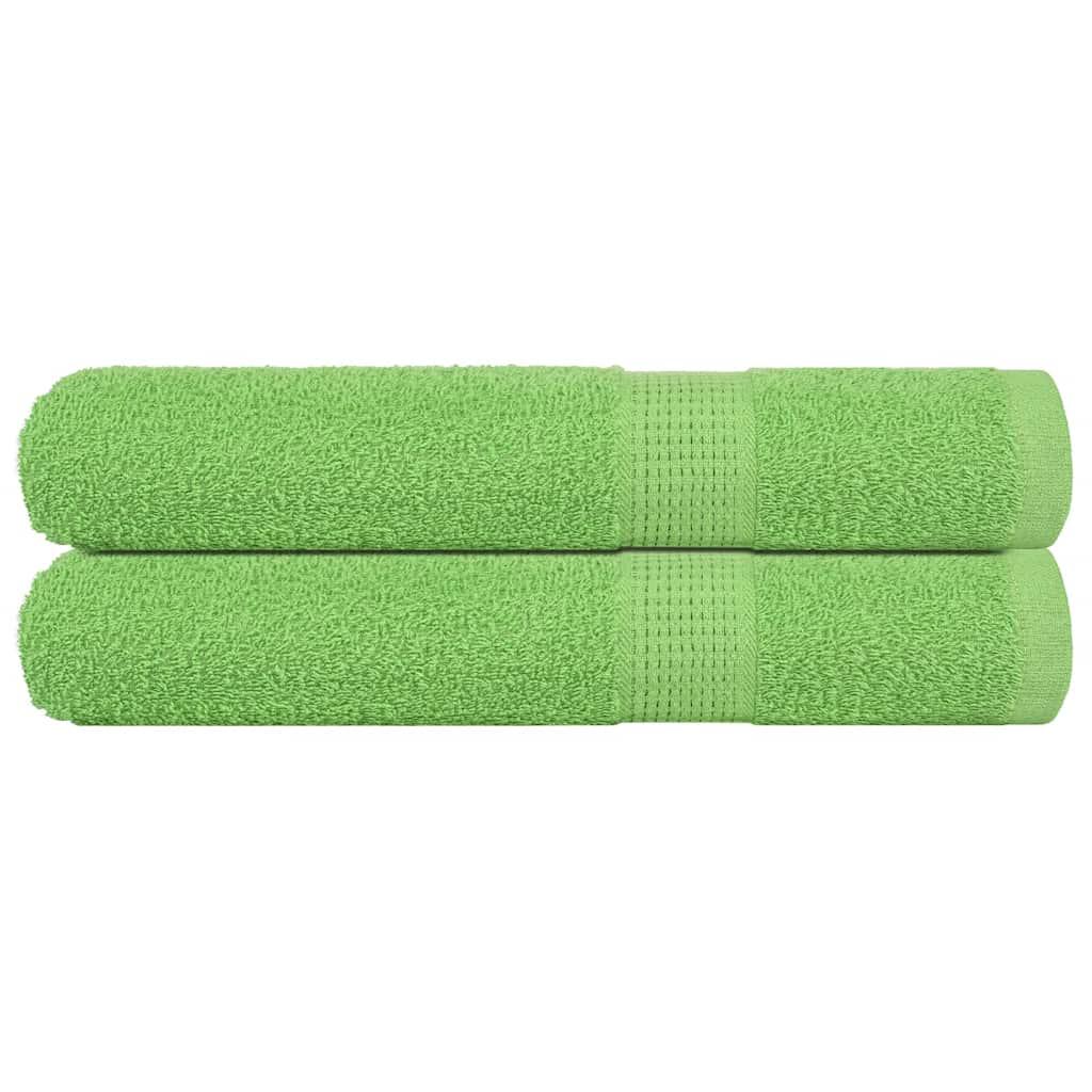 Saunahåndklæder 2 stk. 80x200 cm 360g/m2 100 % bomuld æblegrøn